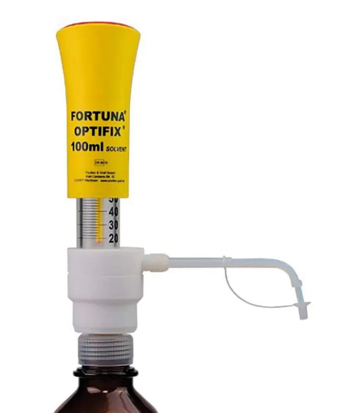 Dozator FORTUNA® OPTIFIX® SOLVENT, 20 - 100 ml, gradație 2.0 ml, 1 bucată — Carl Roth, cod E838.1