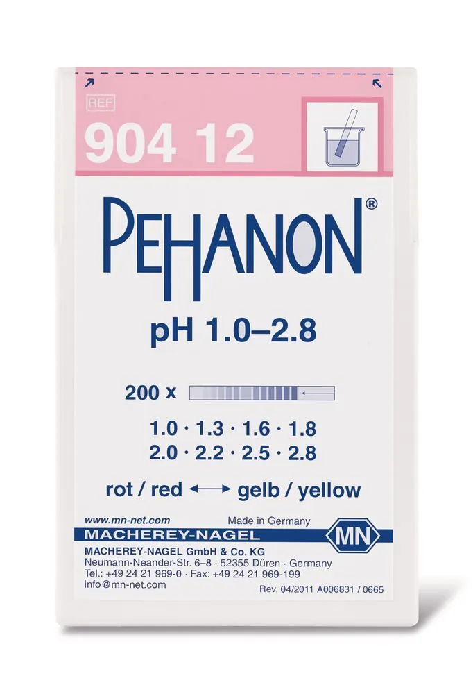 Hârtii indicatoare PEHANON®, cu scară pH imprimată, pH 1 - 2.8, 200 bucată(ți) — Carl Roth, cod EA48.1