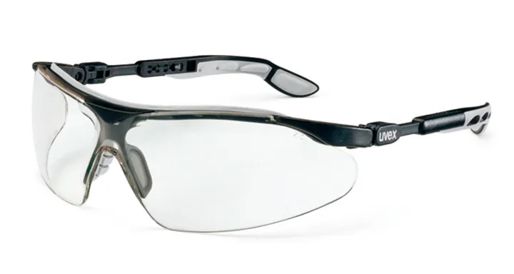 Ochelari de protecție UV i-vo, de la UVEX, EN 166, EN 170, PC, negru/gri, 1 bucată — Carl Roth, cod EHT5.1