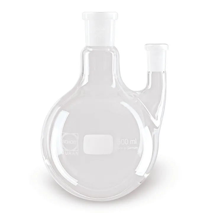 Balon rotund cu două gâturi, DURAN®, 2000 ml, gât lateral paralel NS 14/23, 1 buc. — Carl Roth, cod ELC4.1