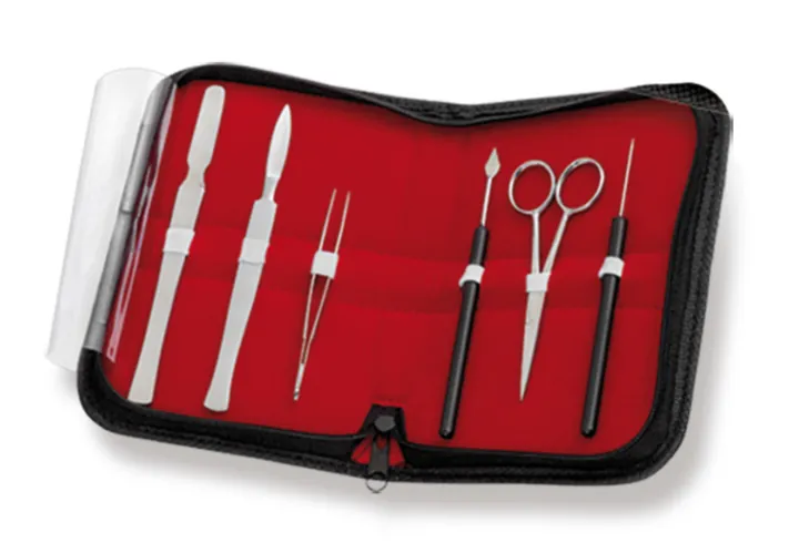 Set Rotilabo®-dissecting pentru microscopie, mic, în husă cu fermoar, 6 piese — Carl Roth, cod ENY0.1