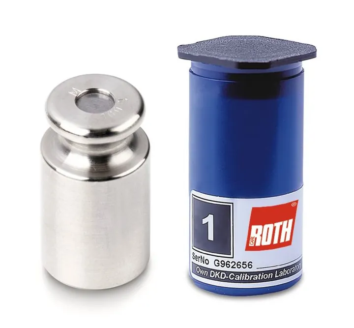 Greutăți de testare OIML-Clasa M1, oțel inoxidabil, cu certificat, 1000 g, 1 bucată — Carl Roth, cod EX39.1