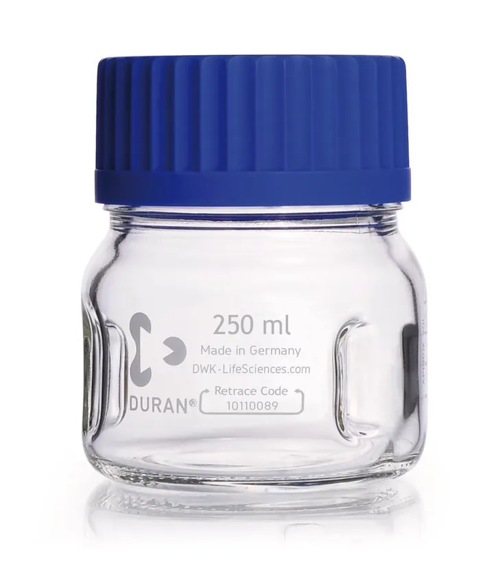 Balon cu gât larg și deflector GLS 80, 250 ml, Ø 95 mm, H 105 mm, 1 bucată — Carl Roth, cod EXK4.1