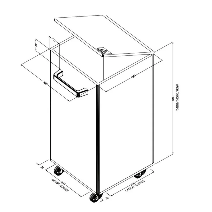 Recipient de deșeuri cu protecție împotriva radiațiilor Sekuroka®, Beta, 47 l, 1 bucată — Carl Roth, cod EYN9.1
