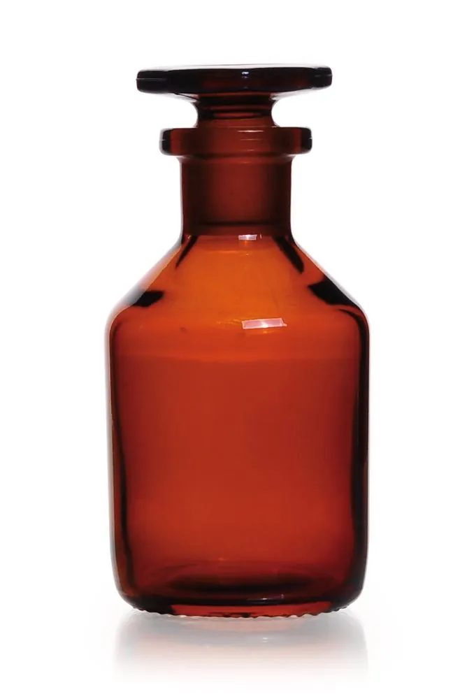 Sticlă de depozitare cu gât îngust, dop de sticlă, sticlă sodocalcică, chihlimbariu, 500 ml — Carl Roth, cod H063.1