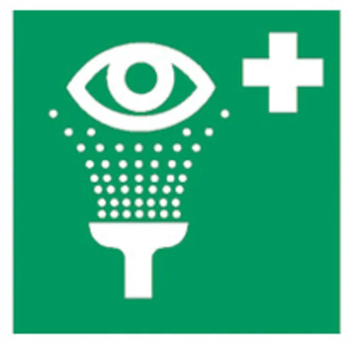 Indicator de salvare, ISO 7010, luminiscent, spălare ochi, 1 bucată — Carl Roth, cod H493.1