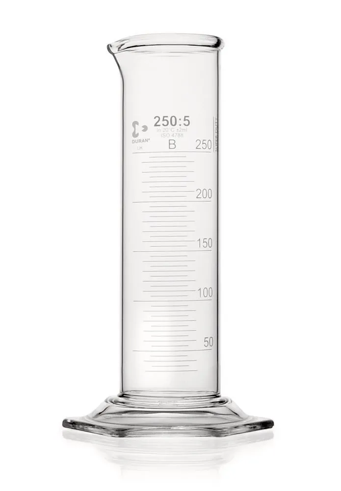Cilindri gradați DURAN® Super Duty, 250 ml, clasa B, 2 bucăți — Carl Roth, cod HKL2.1