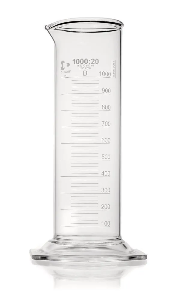 Cilindri gradați DURAN® Super Duty, 1000 ml, clasa B, 2 bucăți — Carl Roth, cod HKL4.1