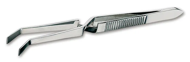 Pensetă cu tensionare automată, unghiulară, oțel de înaltă calitate 18/8, L 105 mm — Carl Roth, cod HL63.1