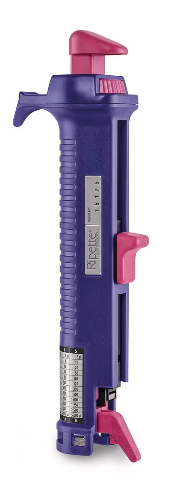 Ripette® violet, pipetă cu piston, 1 µl - 5 ml, 1 bucată — Carl Roth, cod HLK5.1