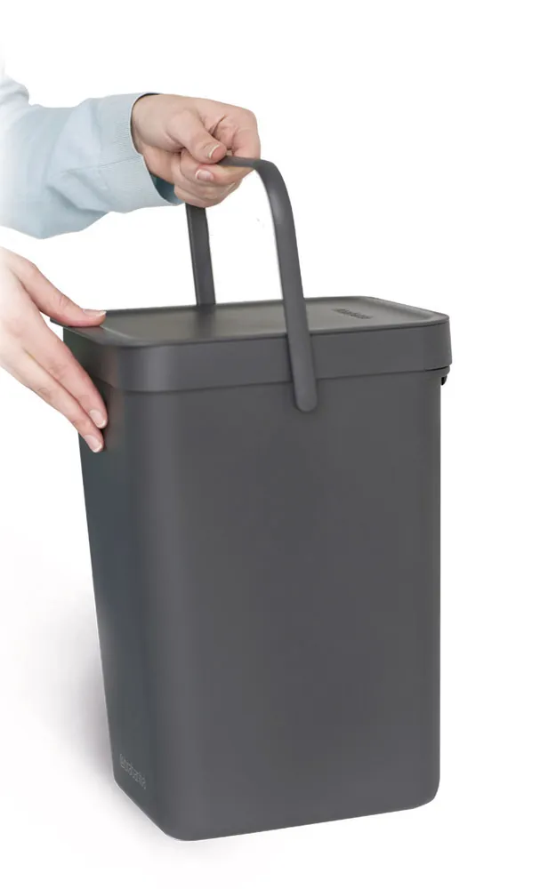 Coș de gunoi Sort und Go, gri, 6 l, L 200 x A 245 x Î 181 mm, 1 bucată — Carl Roth, cod HLX9.1