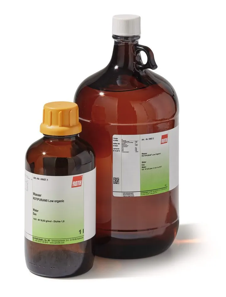 Apă, ROTIPURAN® Organic scăzut, 4 l, sticlă — Carl Roth, cod HN57.2