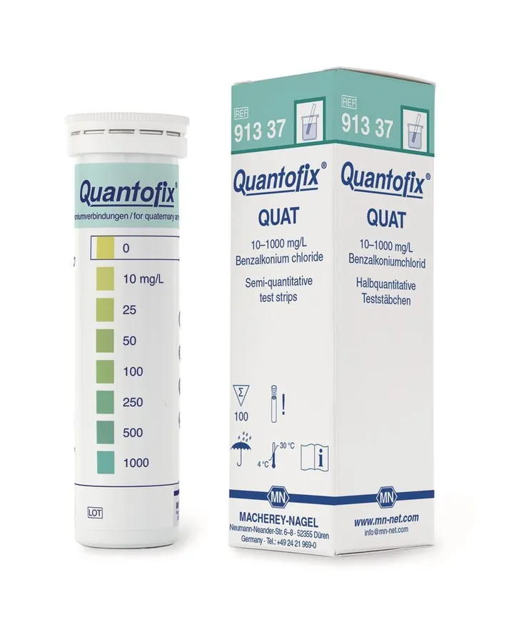 Benzi de testare Quantofix®, clorură de benzalconiu, L 95 x l 6 mm, 100 bucăți — Carl Roth, cod HNY9.1