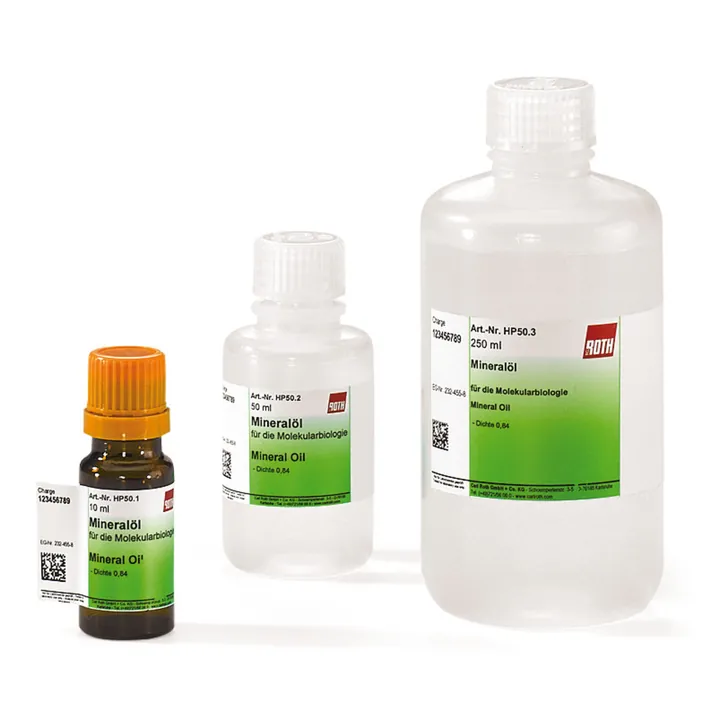 Ulei mineral, pentru biologie moleculară, 15 ml, flacon cu picurător — Carl Roth, cod HP50.4