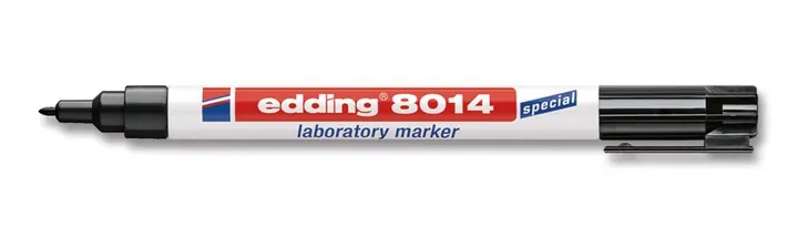 Markere de laborator, edding®, negru, 8014, vârf rotund, fin, 1 mm, 10 buc. — Carl Roth, cod HPE1.1