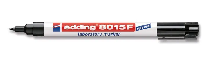 Markere de laborator, edding®, negru, 8015F, vârf rotund, extra fin, 0,75 mm — Carl Roth, cod HPE2.1
