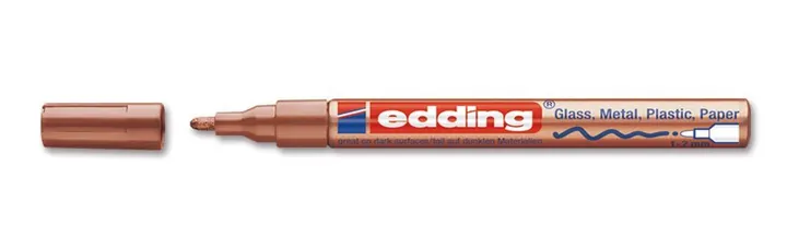 Marker vopsea edding®, 751, cupru, vârf rotund, fin, 1-2 mm, 10 buc. — Carl Roth, cod HPE5.1