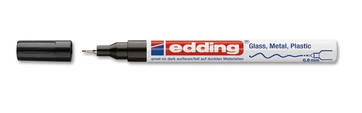 Marker vopsea edding®, 780, negru, extra fin, 0,8 mm, 10 buc. — Carl Roth, cod HPE6.1