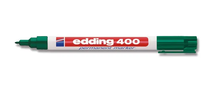 Marker permanent, edding®, 400, verde, vârf rotund, fin, 1 mm, 10 buc. — Carl Roth, cod HPH6.1
