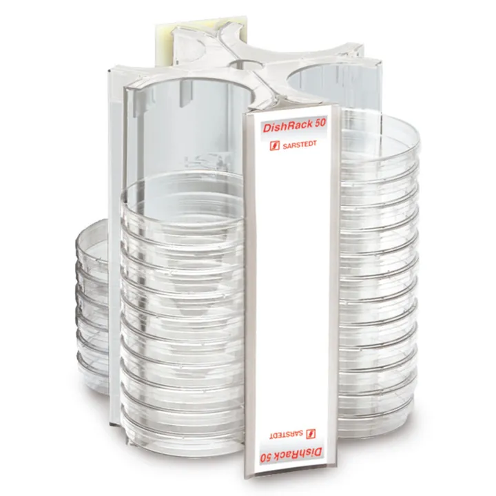 Suport DishRack pentru plăci Petri, incolor pentru 52 discuri, Ø92mm, H240mm, 1 bucată — Carl Roth, cod HPT9.1