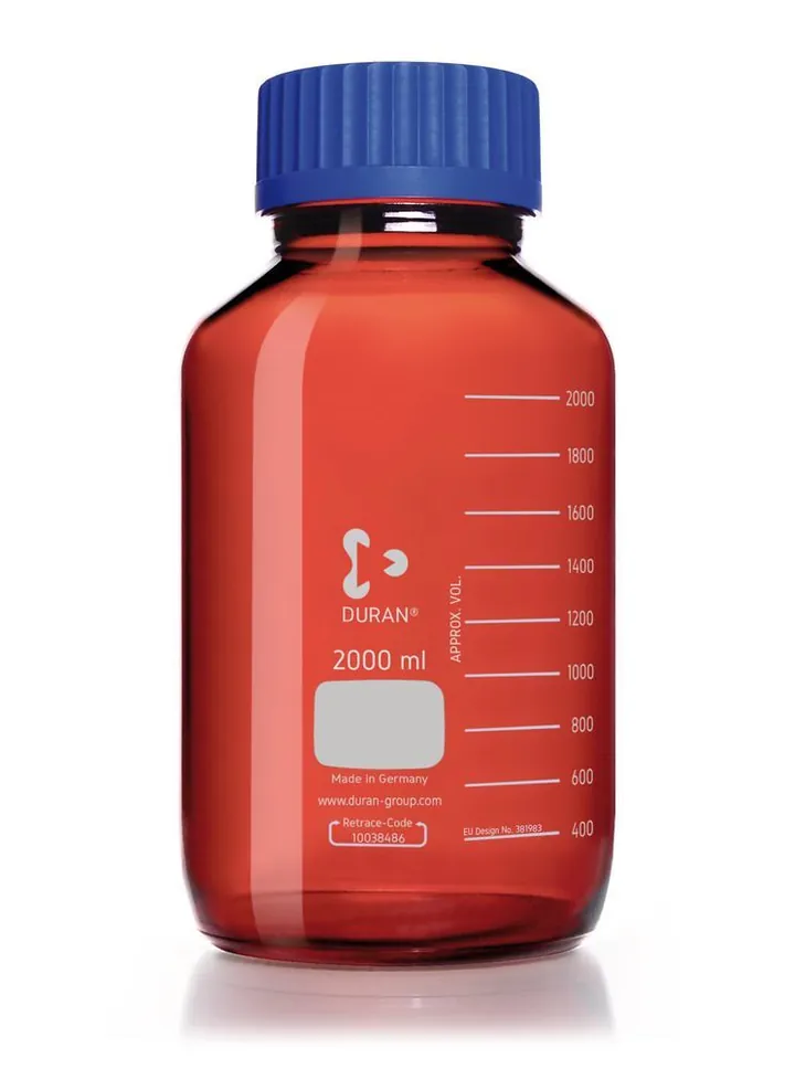 Flacon cu filet gura largă DURAN®, sticlă brună, 2 l, filet GLS 80, 1 buc. — Carl Roth, cod HT13.1