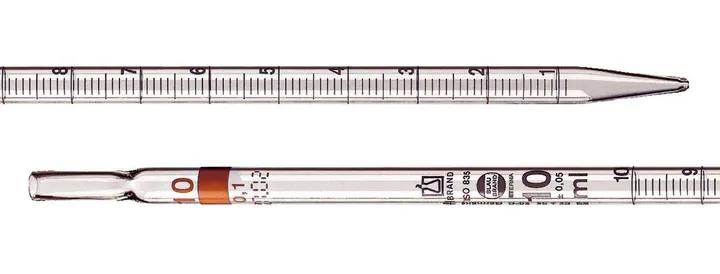 Pipete gradate SILBERBRAND ETERNA, 1 ml, gradații 0.01, tip 2, clasa B — Carl Roth, cod HXN6.1