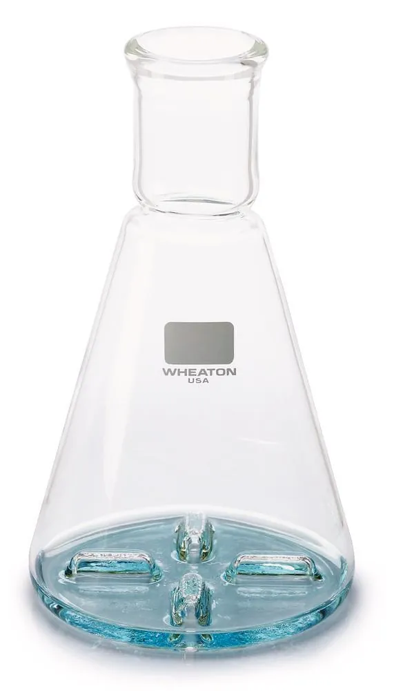Balon Erlenmeyer cu 4 deflectoare, sticlă borosilicată, 500 ml, H 180 mm — Carl Roth, cod HYH5.1