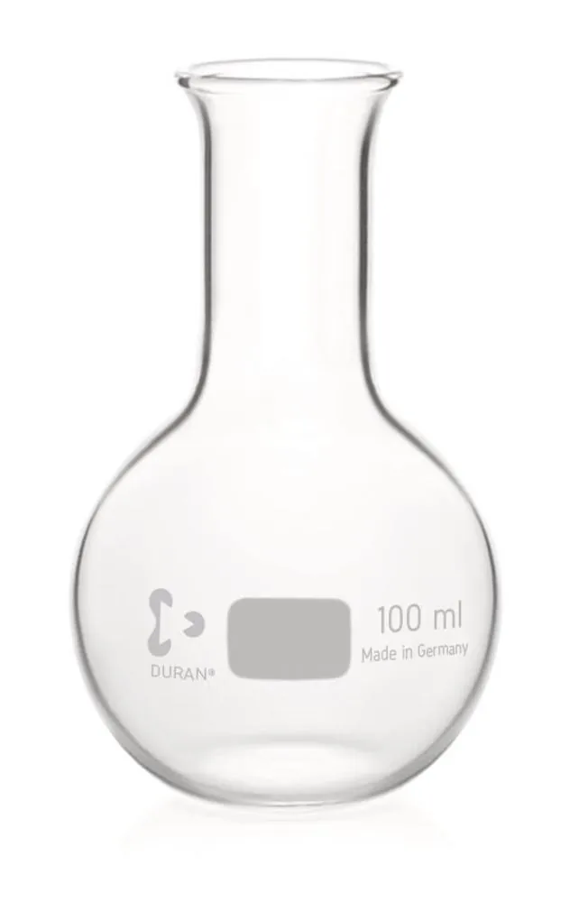 Baloane cu fund plat, gât îngust DURAN®,, 100 ml, 10 bucăți — Carl Roth, cod K183.1