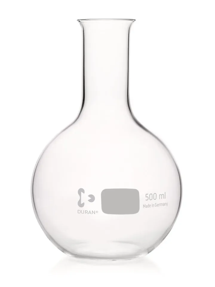 Baloane cu fund plat, gât îngust DURAN®,, 500 ml, 10 bucăți — Carl Roth, cod K185.1