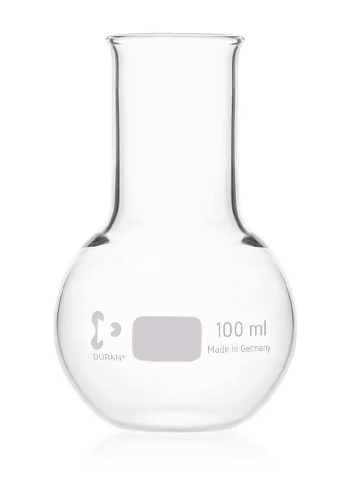 Baloane cu fund plat, gât larg DURAN®,, 250 ml, 10 bucăți — Carl Roth, cod K195.1