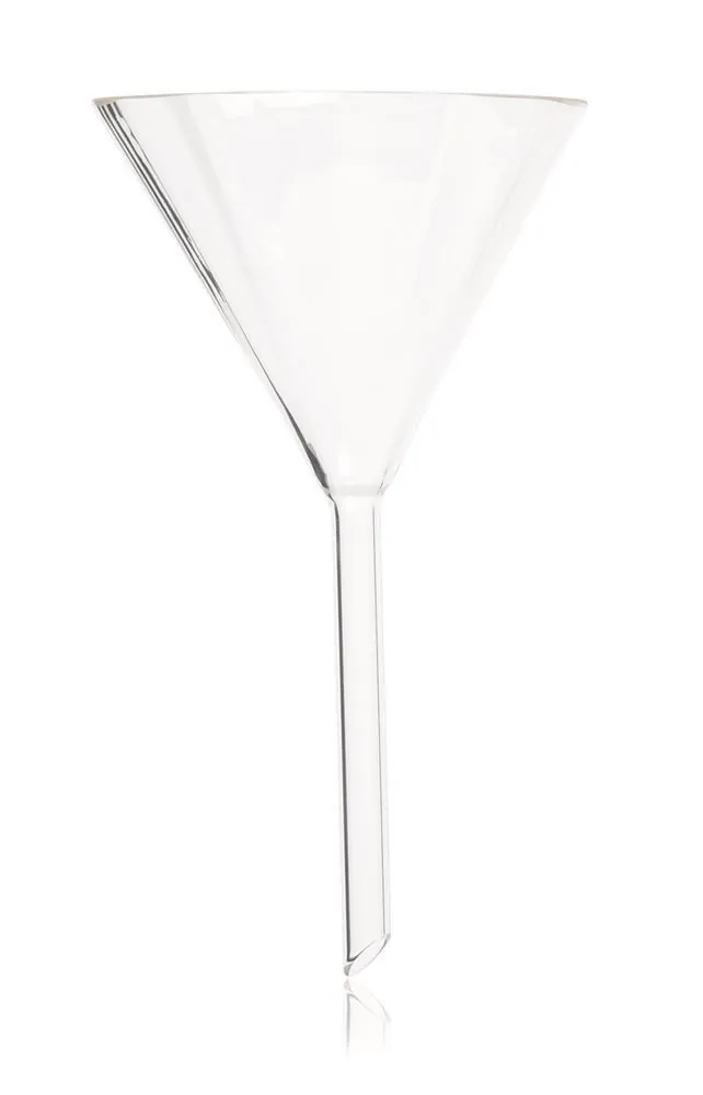 Pâlnie analitică, striată, DURAN®, Ø exterior margine 100 mm, L tulpină 100 mm, 1 bucată(ți) — Carl Roth, cod K245.1