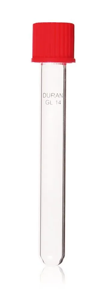 Eprubetă de cultură cu capac înșurubabil, DURAN®, filet GL 14, Ø 12 x L 100 mm, 50 bucată(ți) — Carl Roth, cod K248.1