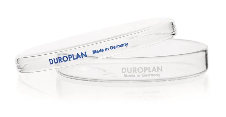 DUROPLAN® plăci Petri, sticlă borosilicată, două piese, Ø exterior 100 mm, H 15 mm — Carl Roth, cod K610.1