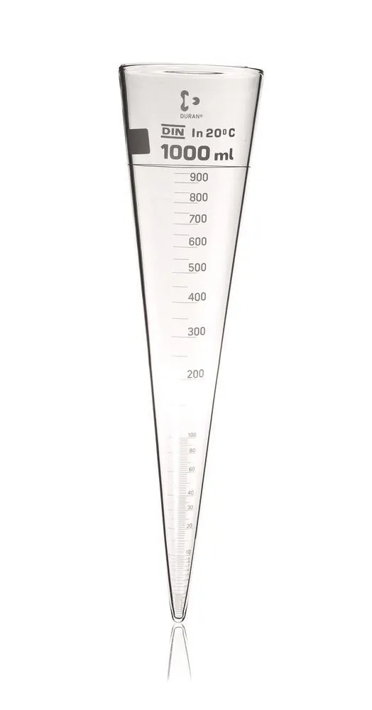 Con de sedimentare Imhoff, DURAN®, gradat, 1000 ml, 1 bucată — Carl Roth, cod K618.1