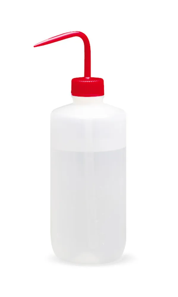 Sticlă de spălare, PEJD, capac colorat roșu, 500 ml, 1 bucată(ți) — Carl Roth, cod K668.1