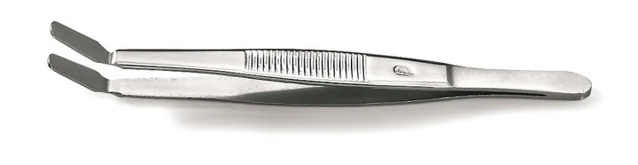Pensetă pentru manipulare lamele, curbată, conform Kühne, oțel 18/9, L 115 mm — Carl Roth, cod K718.1