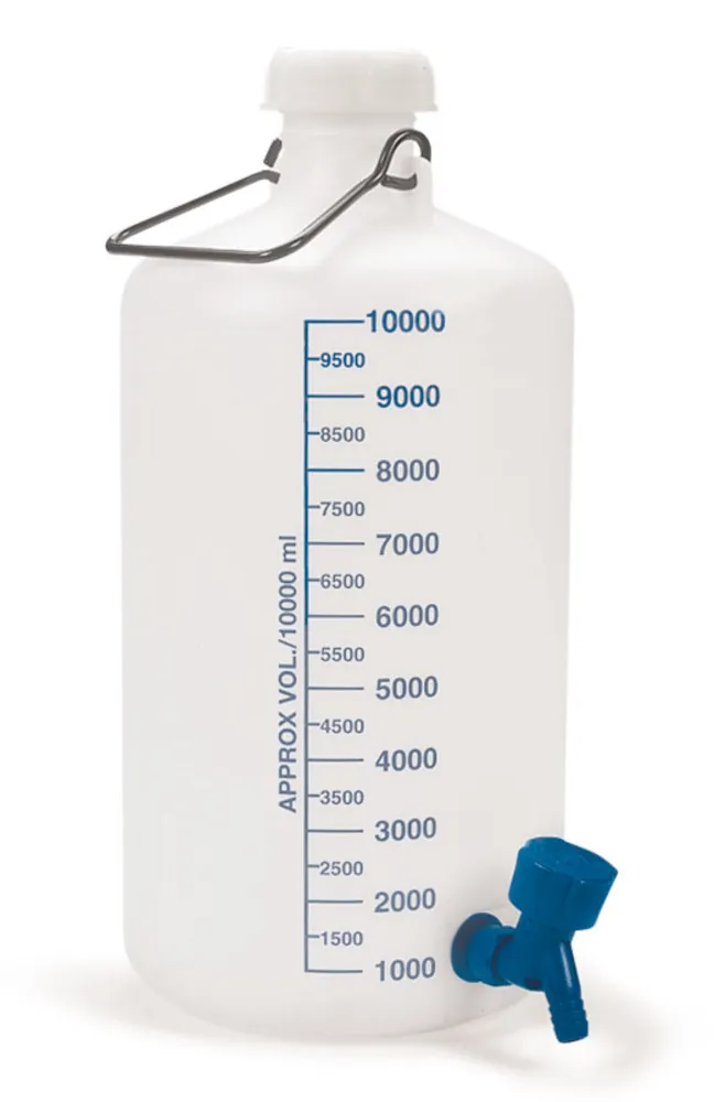 Balon, HDPE, cu racord pentru robinet și robinet, 5 l, 1 bucată — Carl Roth, cod K980.1