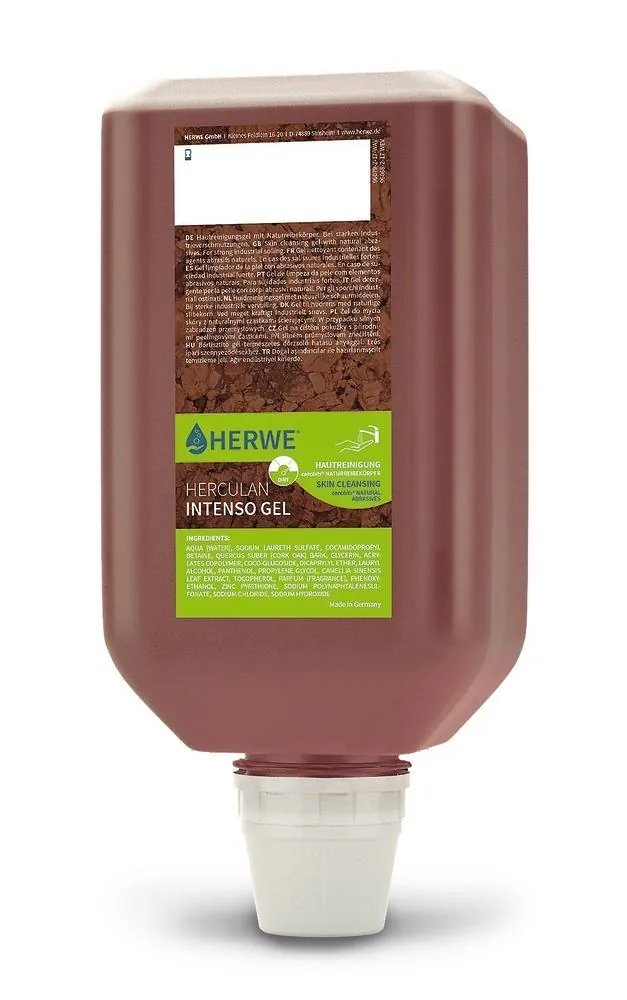 Gel de curățare a pielii HERCULAN INTENSO GEL, cu plută măcinată, flacon corcbits®, 2 l — Carl Roth, cod KAL9.1