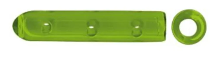 Capace de protecție din silicon, verzi, Ø 2,8 x L 19 mm, 100 bucăți — Carl Roth, cod KAT9.1