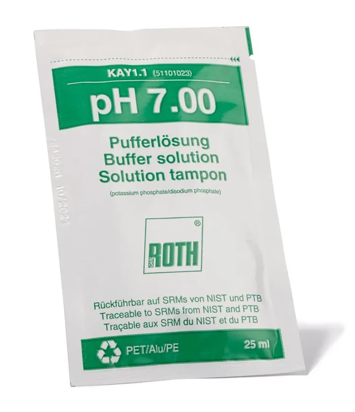 Soluții tampon de pH Rotilabo®, pH 7,0, în pungi, 20 bucăți — Carl Roth, cod KAY1.1