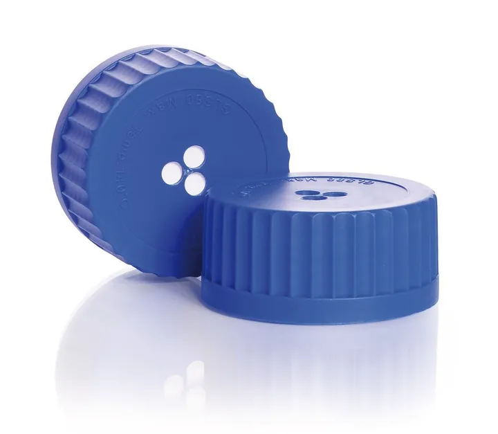 Capace cu filet de ventilație GLS 80, DURAN® cu membrană ePTFE, albastre, 2 bucată(ți) — Carl Roth, cod KCN4.1