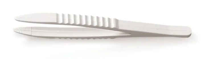 Pensetă Rotilabo®-disposable, sterilă, ABS, albă, lățime 4 mm, lungime 120 mm — Carl Roth, cod KL05.1