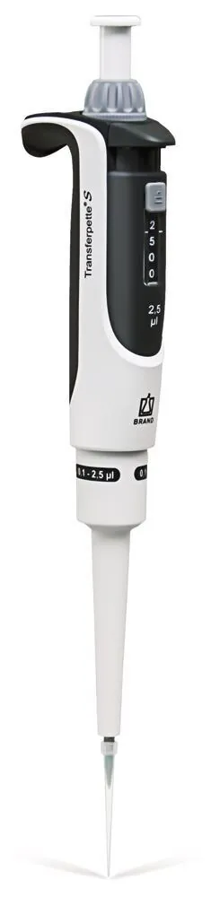 Pipetă microlitrică Transferpette® S, 1 canal, variabilă, D-2.5, 0.1-2.5 µl — Carl Roth, cod KLY4.1