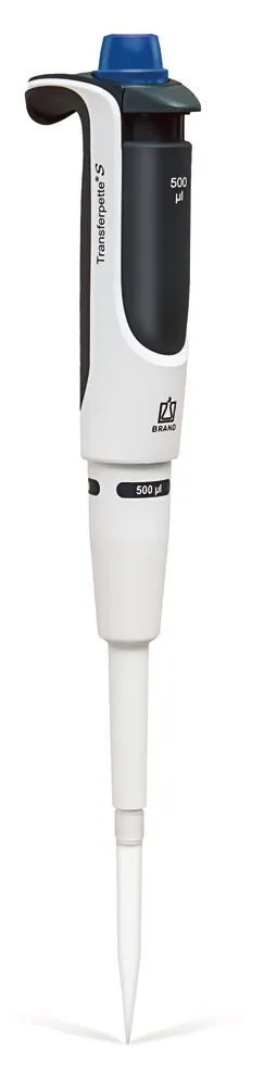 Pipetă de microlitri Transferpette® S, 1 canal, fixă, F-500, 500 µl, 1 bucată — Carl Roth, cod KNA9.1