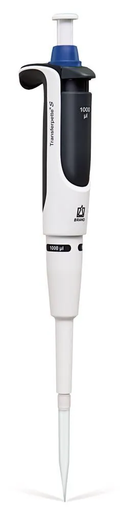 Pipetă de microlitri Transferpette® S, 1 canal, fixă, F-1000, 1000 µl — Carl Roth, cod KNC0.1