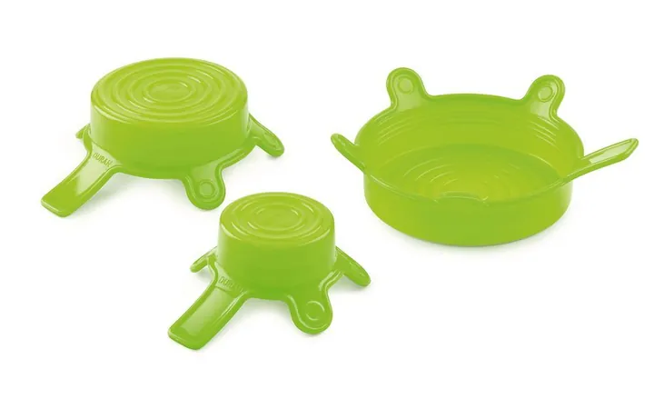 Set capace silicon DURAN®, S/M/L, , Culoare, verde, 1 set — Carl Roth, cod KNH3.1