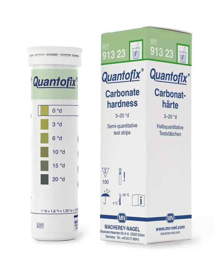 Benzi de test Quantofix®, duritate carbonat, L 95 x l 6 mm, 100 bucăți — Carl Roth, cod L863.1