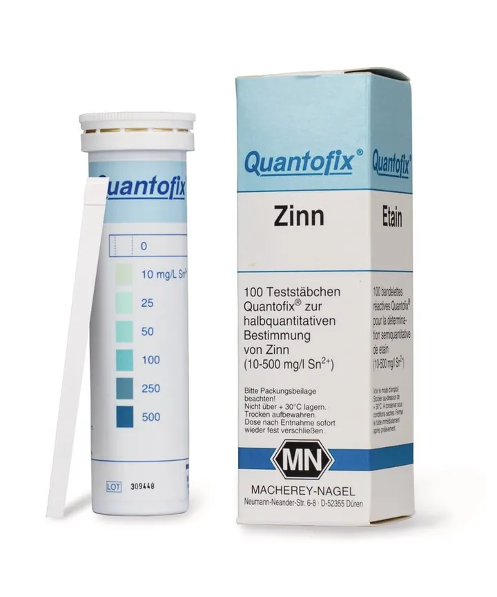Benzi de test Quantofix®, staniu, L 95 x l 6 mm, 100 bucăți — Carl Roth, cod L866.1