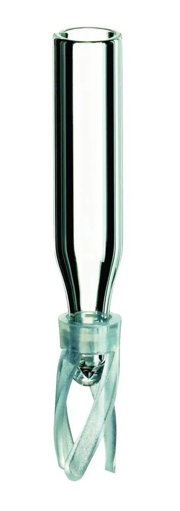 Micro-inserturi, sticlă borosilicată, sticlă clară, arc din plastic, 0.1 ml — Carl Roth, cod LC08.1