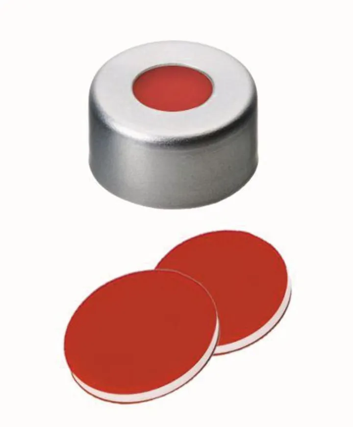 Capace cu flanșă cu orificiu, Al, ND11, Sept PTFE/Silicon/PTFE, 1.0 mm 45° — Carl Roth, cod LC26.1